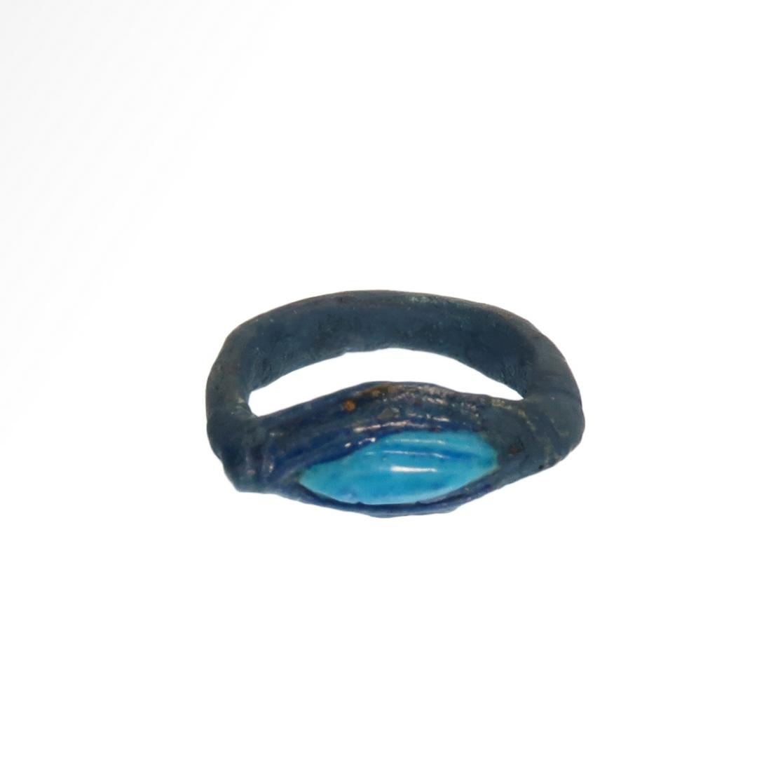 Egyptian Amarna Blue and Turquoise Faience Ring, Amarna (1 of 7)