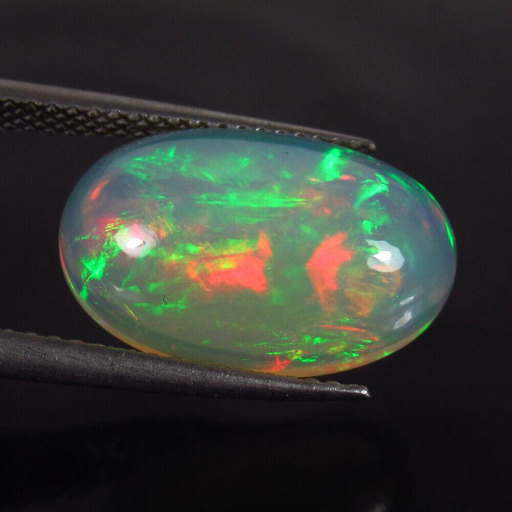 4.62 Ct Genuine Ethiopian Multi-Color Fire Opal Oval (1 of 2)