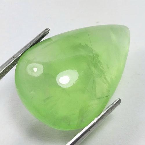 33.25 CTS 100% NATURAL PREHNITE PEAR SHAPE CABOCHON (1 of 1)