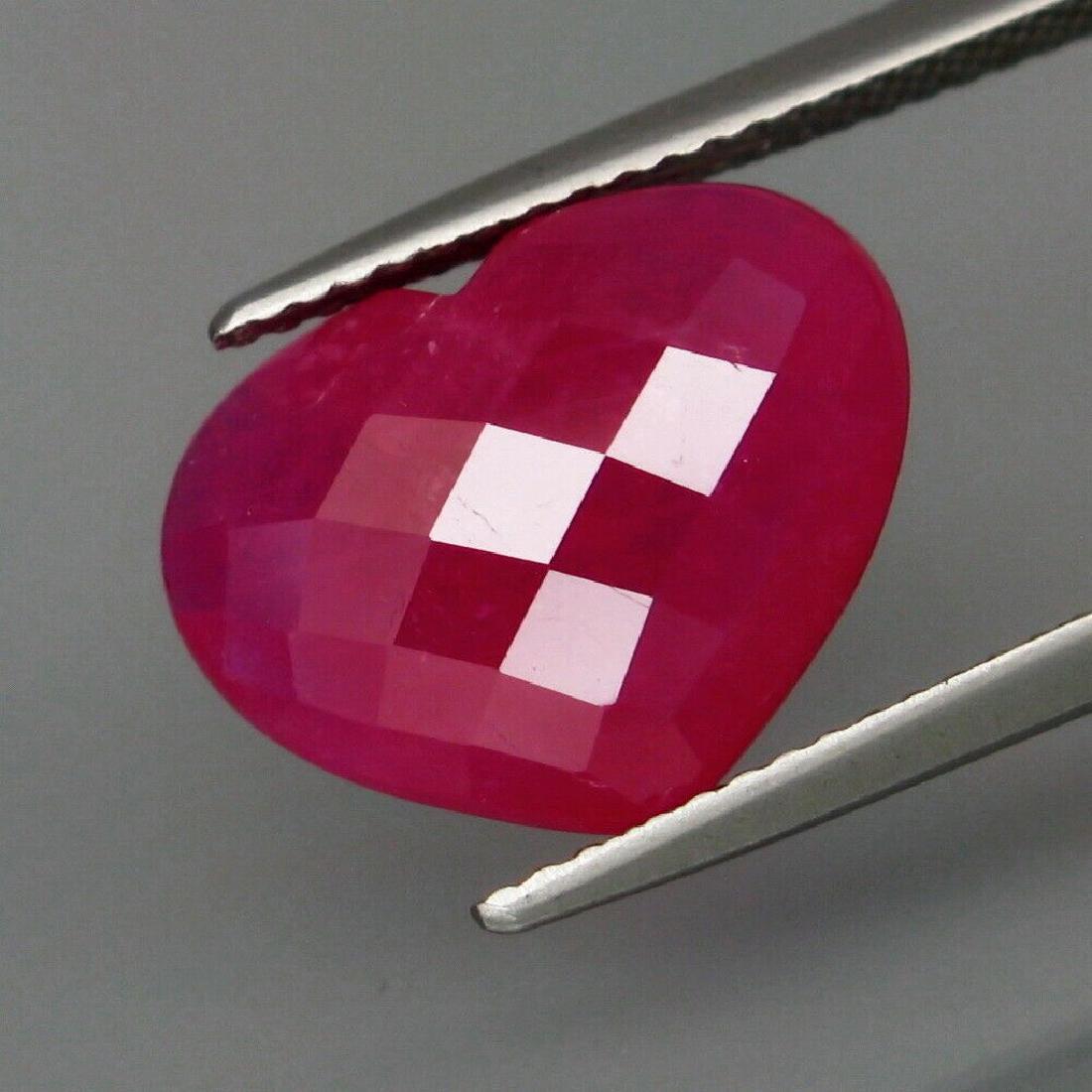 6.75 ct red pink ruby heart (1 of 1)