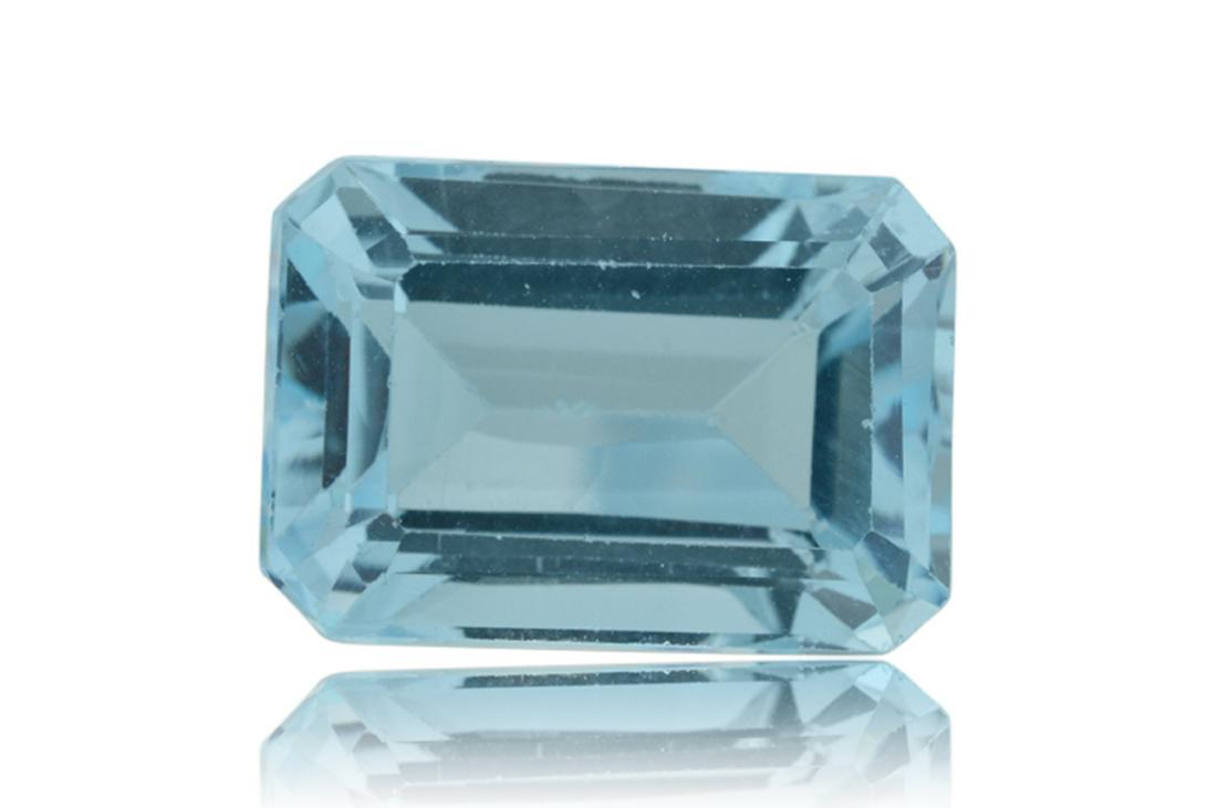 9 ct Genuine 14x10 mm Emerald Cut Sky Blue Topaz (1 of 6)