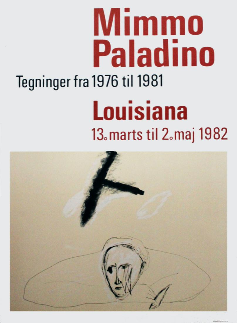 Mimmo Paladino: Louisiana: Louisiana by Mimmo Paladino, 1982 Unsigned Offset Lithograph.Paper size is 33.5 x 24.25 inches, with an image size of 16.75 x 22.5 inches.The Offset Lithograph is from an unknown edition size. and is