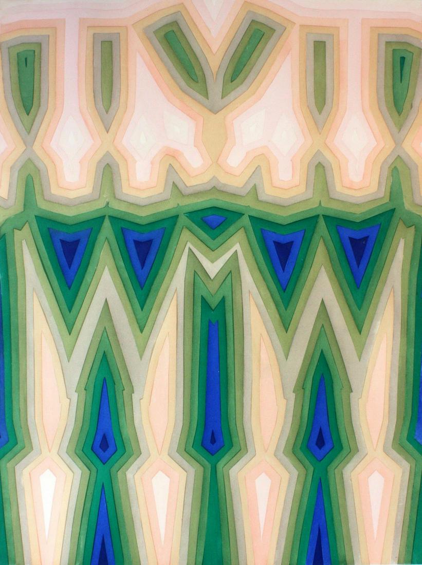 Tauba Auerbach: Fold Slice Topo II: Artist: Tauba Auerbach Title: Fold Slice Topo II Medium: Aquatint etching Dimensions: 44 1/2" x 34 1/2" Description: Publisd by Paulson Bott Press in an edition of 35 signed dated and numbered recto R