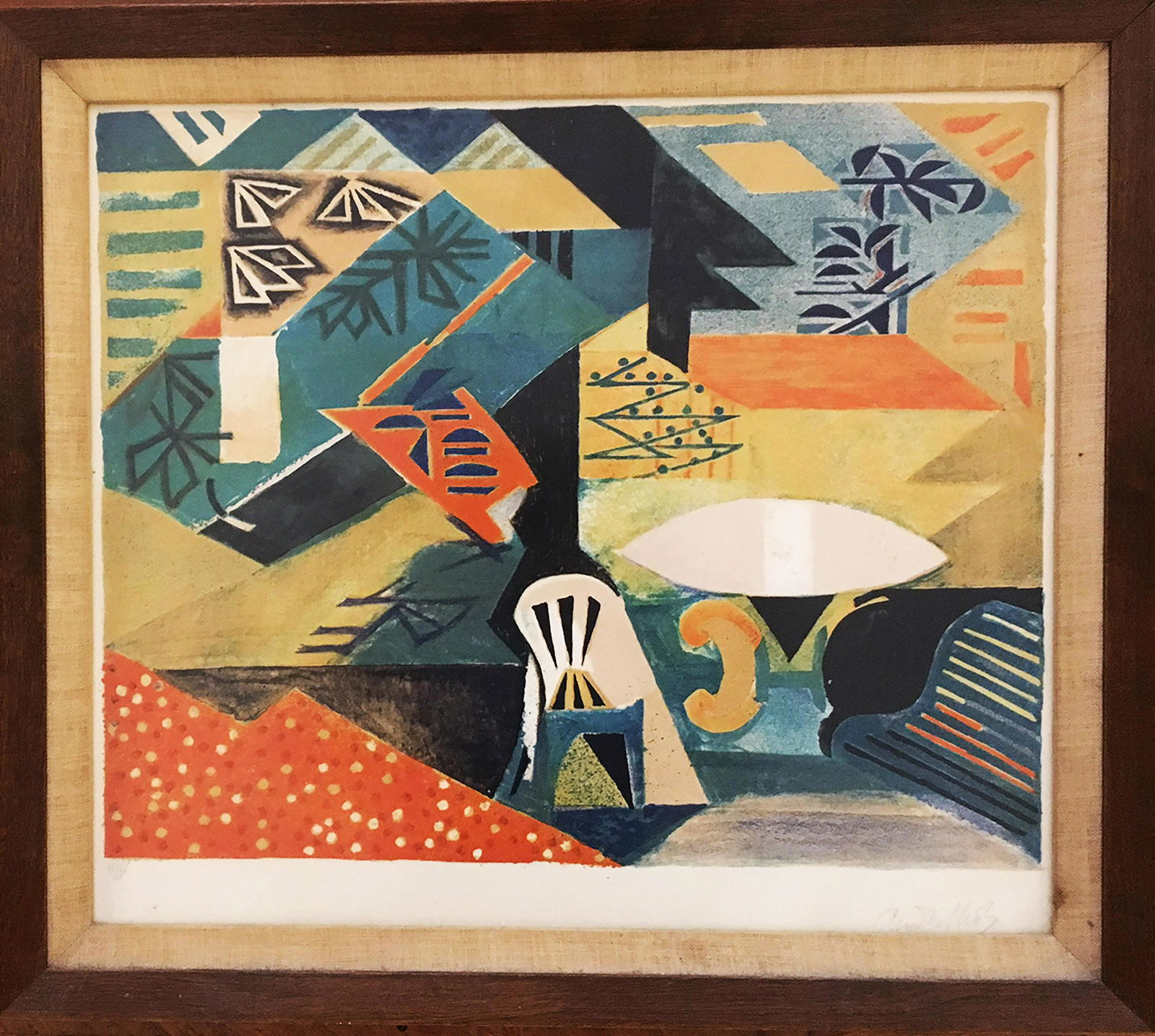 Andre Lhote "Park" Color Lithograph, Circa 1959: Andre Lhote color lithograph, cir. 1959. "The Park pencil singed lower right, numbered in pencil edition 151/275. Overall size is 23.5 x 26 inches ANDRE LHOTE (French 1885-1962) André Lhote was born