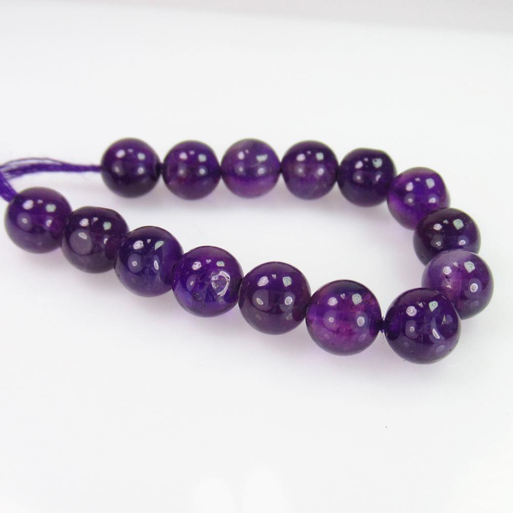 19.94 Ct Genuine 15 Purple Amethyst Drilled Ball Beads (1 of 2)