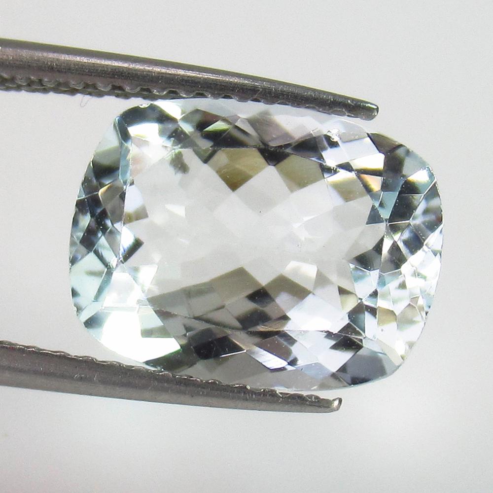 3.13 Ct Genuine Unheated Aquamarine Cushion Cut (1 of 2)