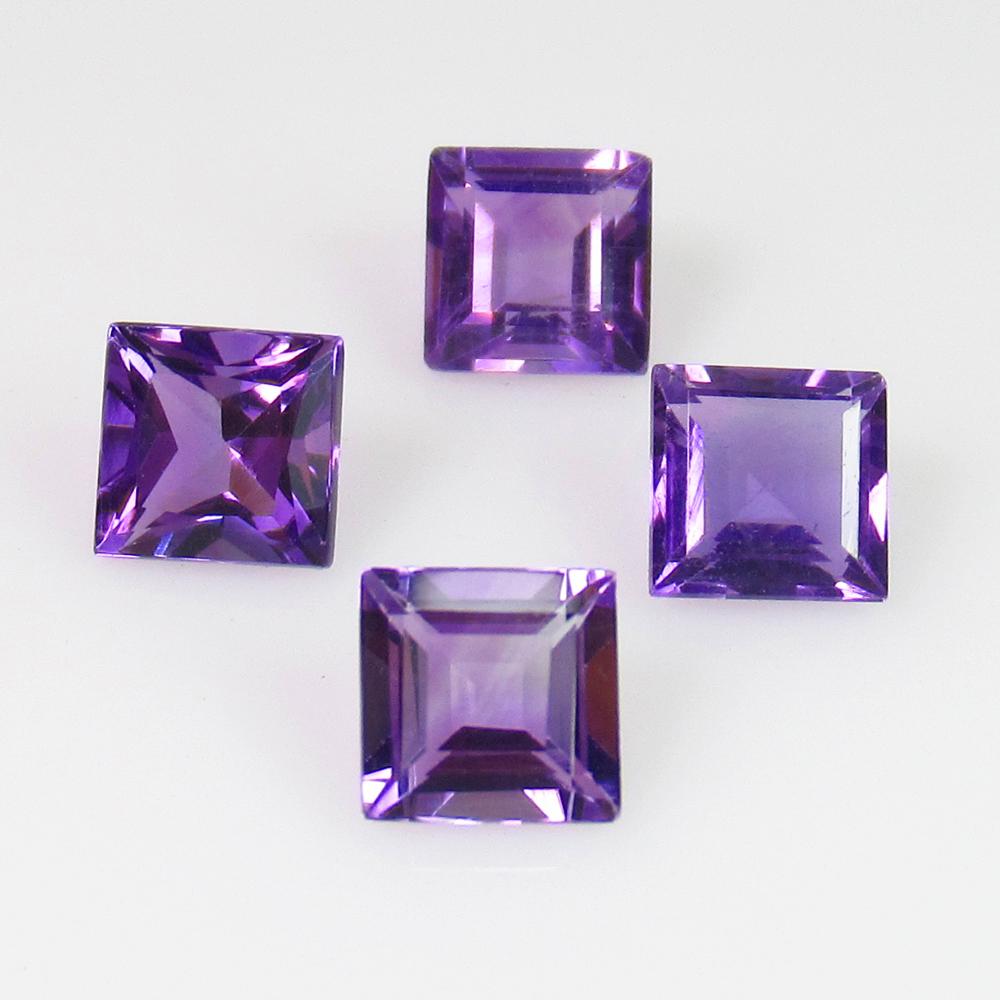 2.34 Ctw Natural Purple Amethyst Square Set (1 of 2)