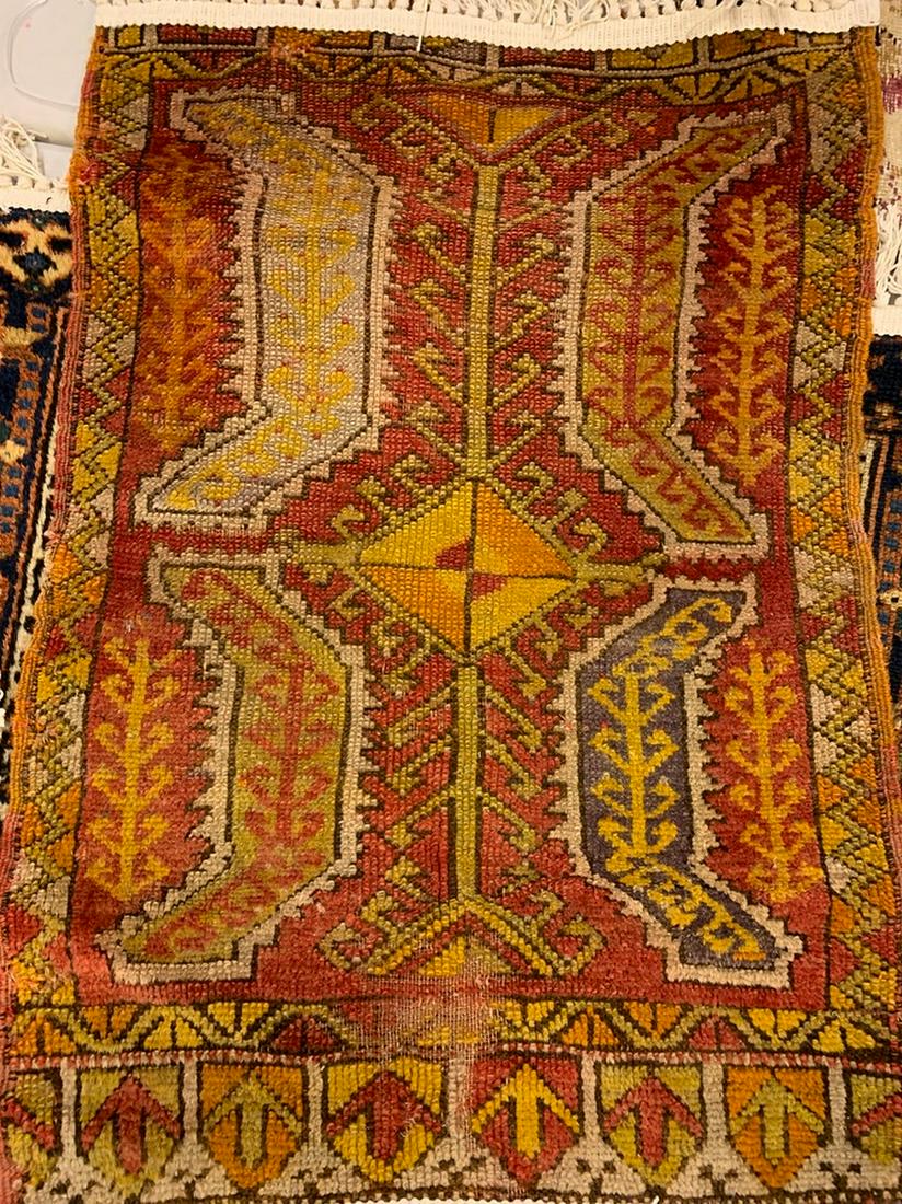 Antique Hand Woven Turkish 2.10x2: Title: Antique Hand Woven Turkish 2.10x2 Description: Antique Hand Woven Turkish 2.10x2 Size: 2.10x2 Origin: Iran Material:100 % Wool Circa:1920 Reserve: $45.00 Shipping: Domestic: Flat-rate of $35