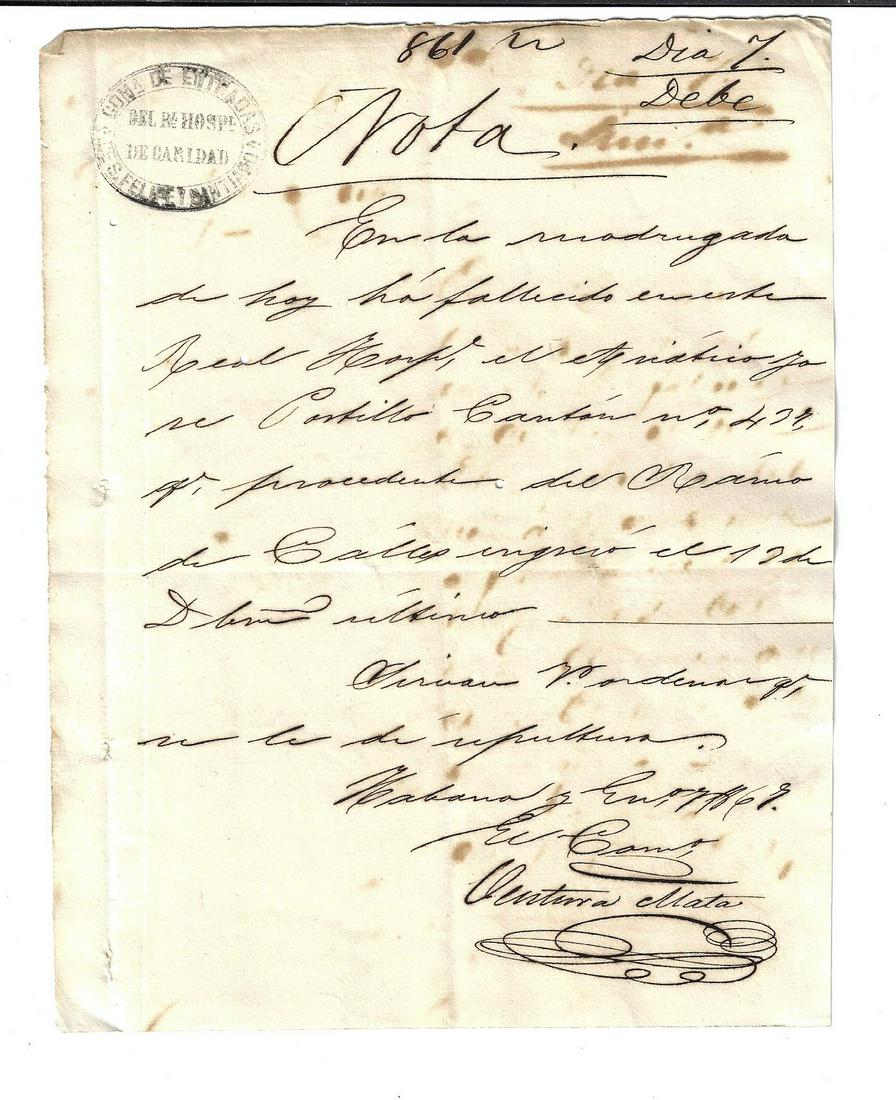 1867 Two Cuban Manuscripts Asiaticos (1 of 3)