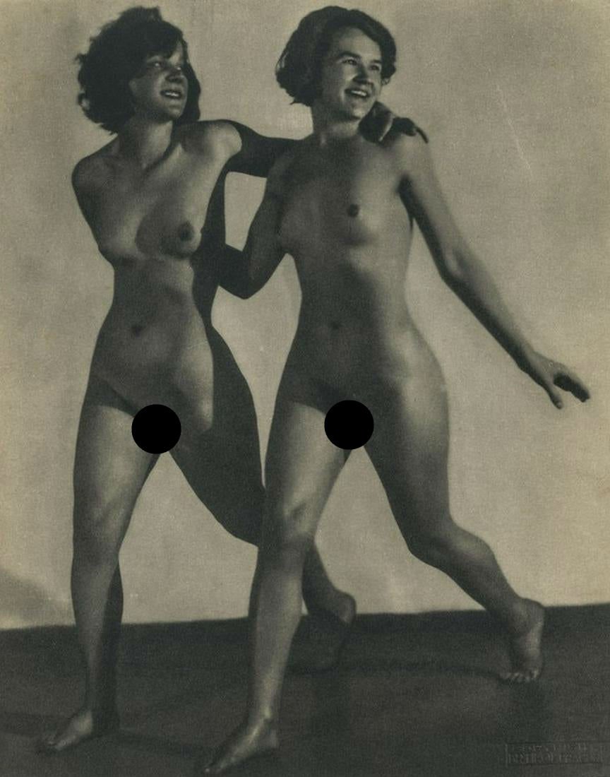FRANTISEK DRTIKOL - Les Filles: Artist: Frantisek Drtikol Title: Les Filles Medium: Sheet Fed Gravure, 1933, France Dimensions: 7.45x9.45" Heat Wax Mounted on 12x16" Conservation Board Frantisek Drtikol was a Czech photographer whos