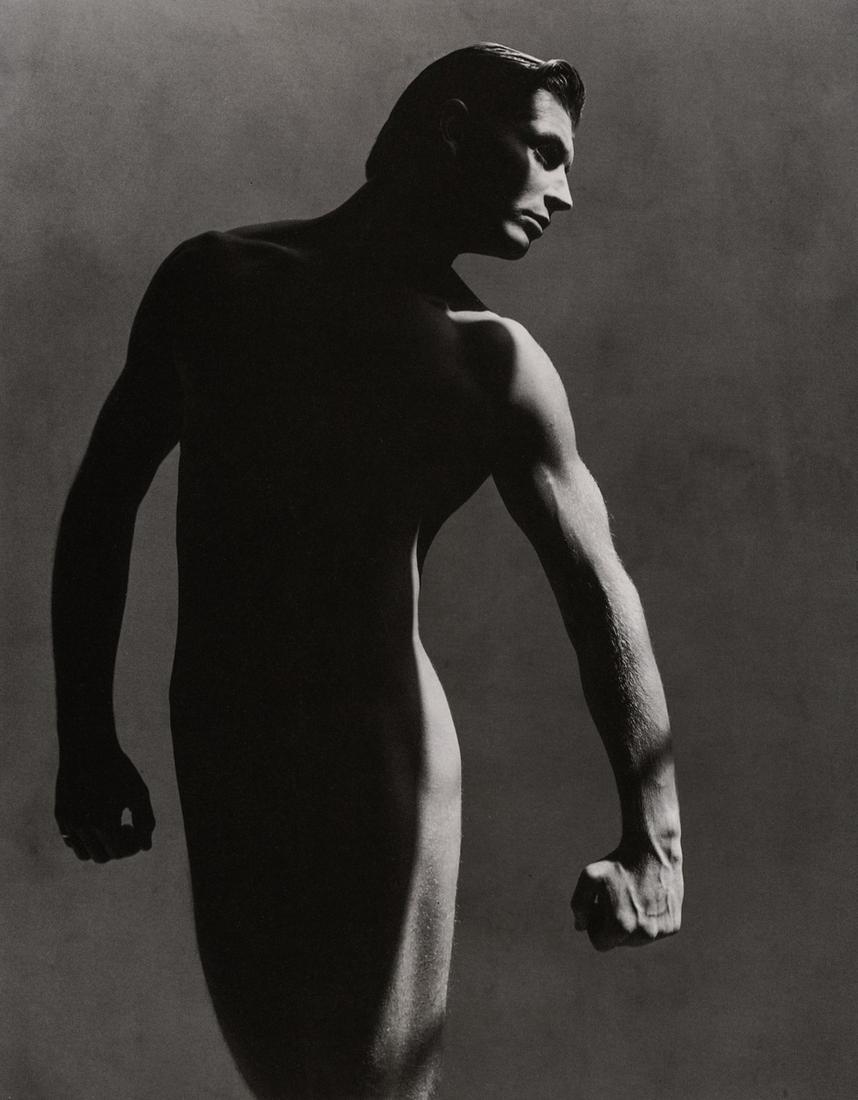 GREG GORMAN - Male Nude: Artist: Greg Gorman Title: Male Nude Medium: Photo Litho, 1992, Japan Dimensions: 6.3x8.1" Heat Wax Mounted on 11x14" Conservation Board Greg Gorman (1949) is an American portrait photographer of Holl
