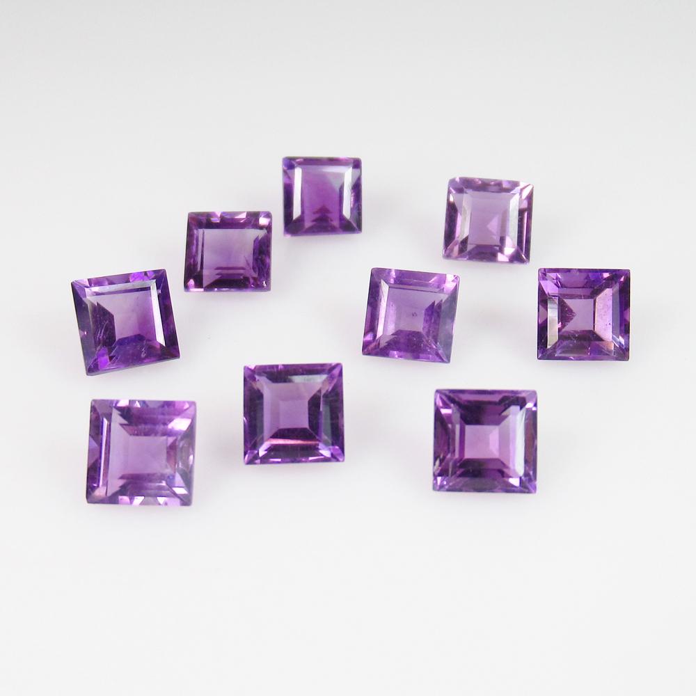 6.49 Ctw Natural Purple Amethyst Square Set (1 of 2)