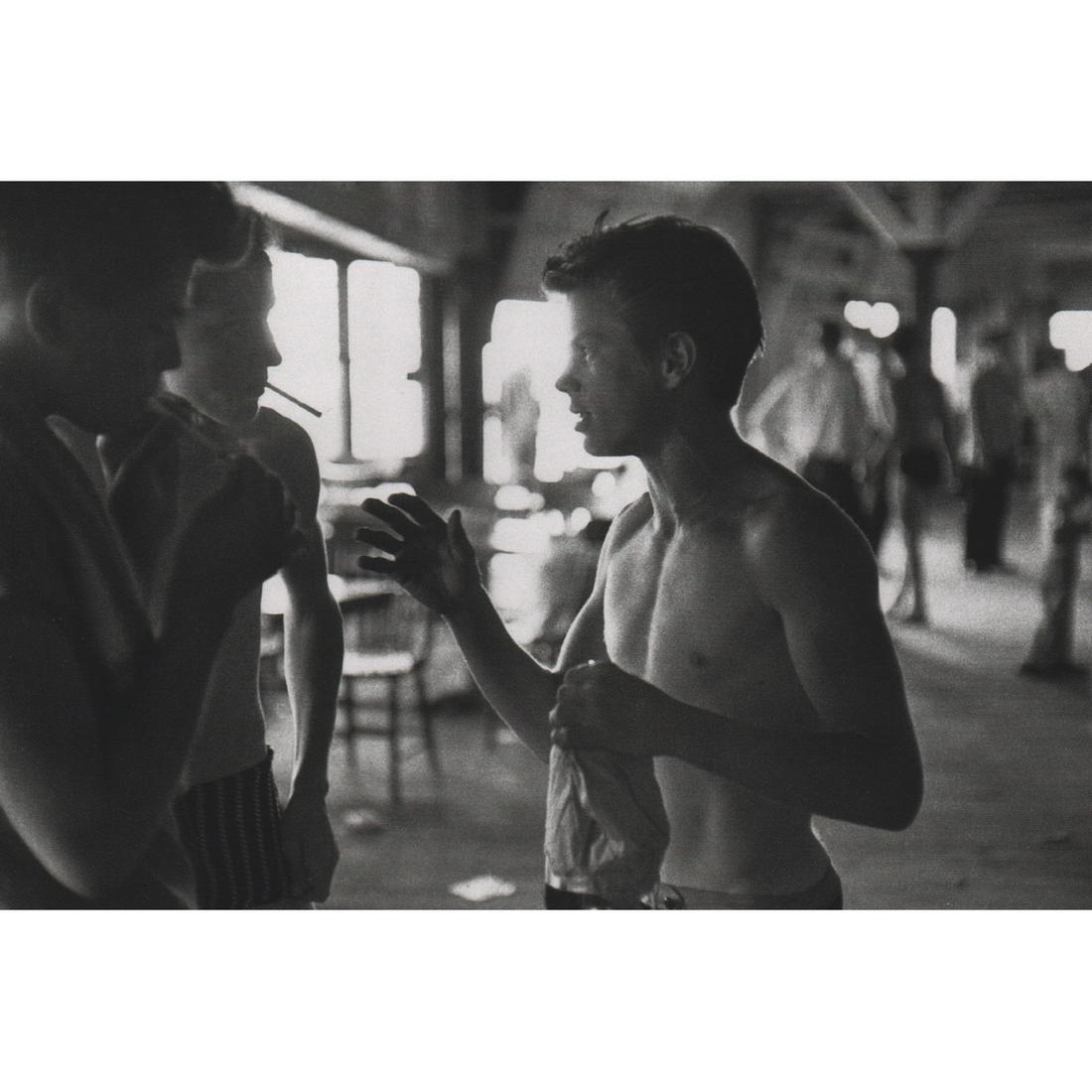 BRUCE DAVIDSON - Brooklyn Gang, At Coney Island: Artist: BRUCE DAVIDSON Print Title: Brooklyn Gang, At Coney Island Medium: Sheet-fed Gravure Printing Date: 1990's Printed in Japan Image Size: 5.25 x 8.25 inches Bruce Davidson (b. 1933) is an Americ
