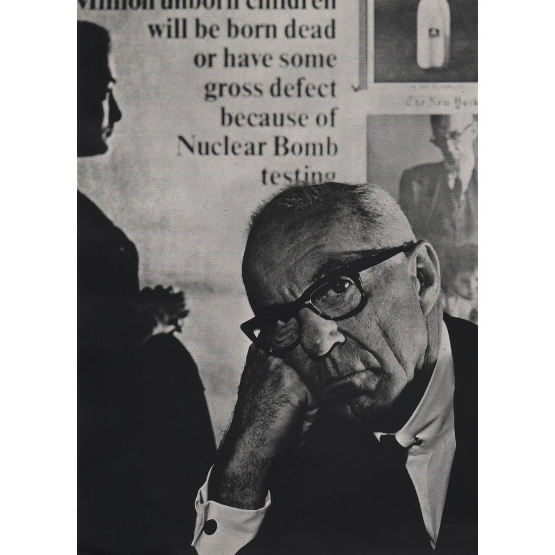 PHILIPPE HALSMAN - Dr. Benjamin Spock: Artist: PHILIPPE HALSMAN Print Title: Dr. Benjamin Spock Medium: Sheet-Fed Gravure Printed in 1970's Printed in Italy Image Size approx: 11 x 8 inches Philippe Halsman (1906-1979) was an American port