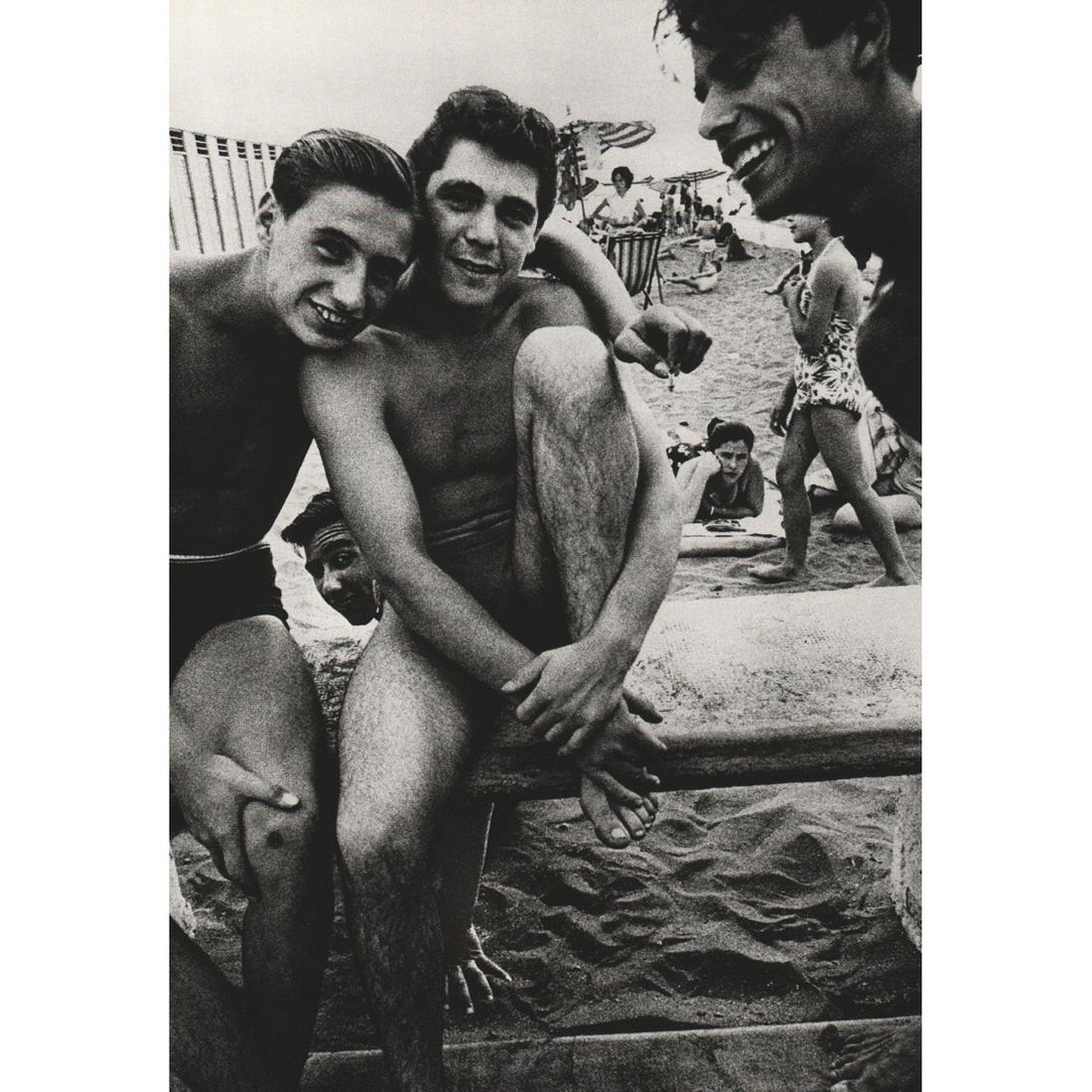WILLIAM KLEIN - Ostia Beach Vertical, Rome 1956: Artist: WILLIAM KLEIN Print Title: Ostia Beach Vertical, Rome 1956 Medium: Sheet-fed Gravure Printing Date: 1980's Printed in France Image Size Approx. 10 X 7 inches William Klein an American-born Fre