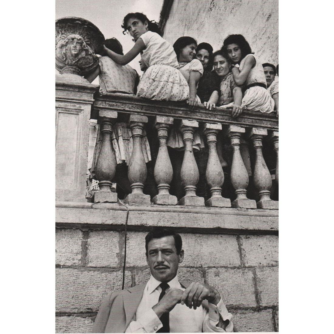 JEANLOUP SIEFF - Yves Montand, Italy 1968: Artist: JEANLOUP SIEFF Print Title: Yves Montand in "Das Law", Italy 1968 Medium: Sheet-Fed Gravure Printing Date: 1980's Printed in France Image Size approx: 8.75 x 5.75 inches Jeanloup Sieff (1933-2