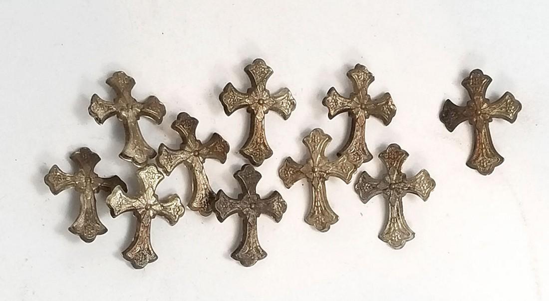 19TH CENTURY Funeral horse tack CROSS (1 of 4)