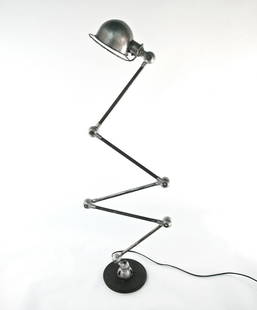 FRENCH INDUSTRIAL JIELDE MODERNIST LAMP DOMECQ FLOOR: French modernist lamp made in the 1950's , by Jean Louis Domecq . It is the original design , other extension can be added to extend the arms using the same principle. The particularity of the