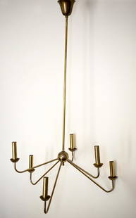 FRENCH modernist CHANDELIER ROYERE GUARICHE LUNEL ARLUS: FRENCH modernist CHANDELIER ROYERE GUARICHE LUNEL ARLUS 1960 Made in France in the late 1950's early 1960's this Chandelier is most likely a design from ROYERE ,company used to order part and design