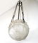 FRENCH ART DECO CHANDELIER ENTRANCE HALL MOLDED Etched - 4