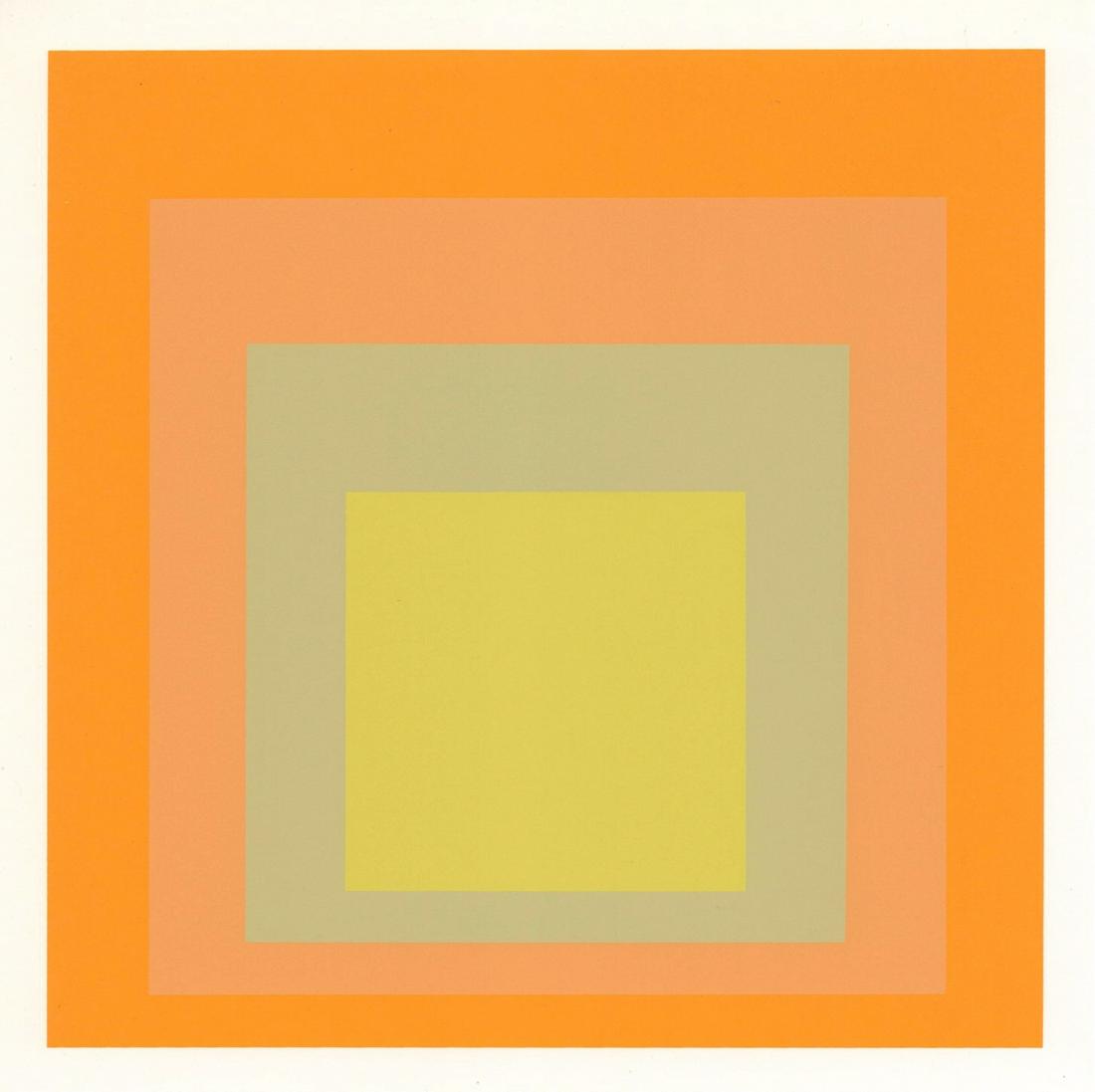 Josef Albers serigraph | Homage to the Square: Medium: silkscreen / serigraph (after the original). Printed in Germany by Atelier Herbert Geier and published in 1968 by George Wittenborn of New York, for a now very scarce catalogue raisonne. Image