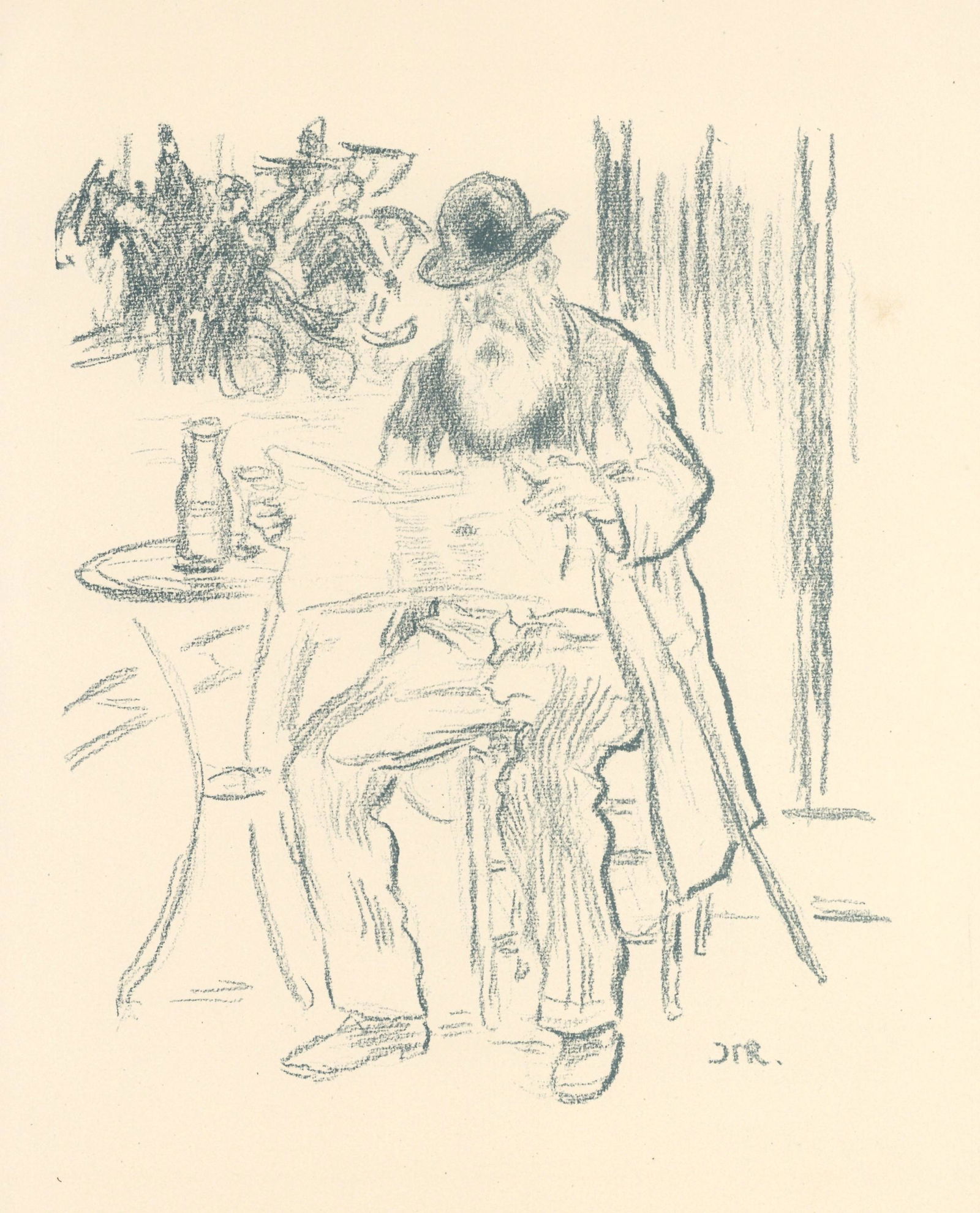 Jean-Francois Raffaelli original lithograph "Un grand (1 of 1)