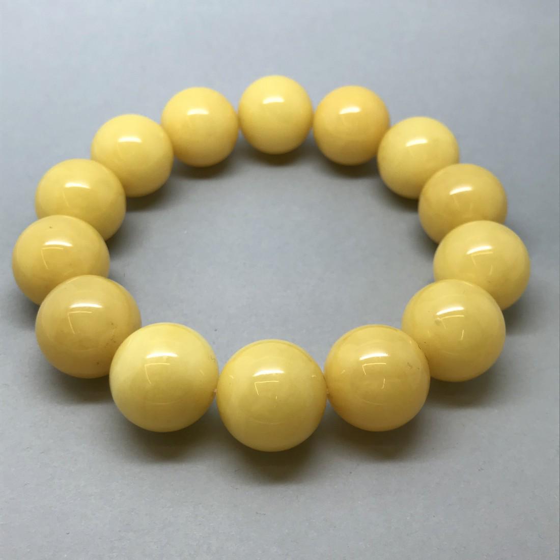 Bracelet Baltic amber beads ø15.5 mm (1 of 7)