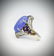 925 SS Oval Cut Violet Jade Cocktail Ring w Amethyst & - 2