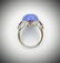 925 SS Oval Cut Violet Jade Cocktail Ring w Amethyst & - 3