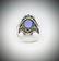 925 SS Oval Cut Violet Jade Cocktail Ring w Amethyst & - 4