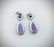 Sterling Silver Black Onyx & Violet Jade Drop Earrings - 2