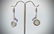 Sterling Silver Dangly Drop Earrings w Jade & Amethyst - 3