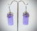 Sterling Silver Koifish Designed Earrings w Violet Jade - 3