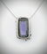 Sterling Silver Necklace w Violet Jade, Amethyst & CZ - 3