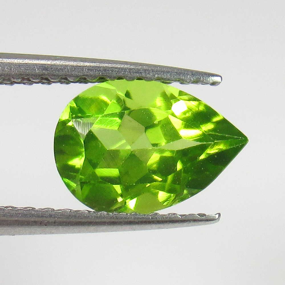 1.46 Ctw Natural Pakistan Peridot Pear Cut: No Reserve! Title: 1.46 Ctw Natural Pakistan Peridot Pear Cut Stone Clarity: VVS Gemstones: Peridot Carat Weights: 1.46 Size/Dimensions: 8.90 x 6.30 x 4.50 mm Additional Information: Top Class Luster 