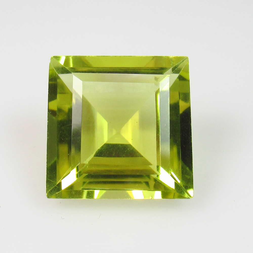 6.77 Ct Genuine Lemon Quartz 12X12 mm Square Cut (1 of 2)