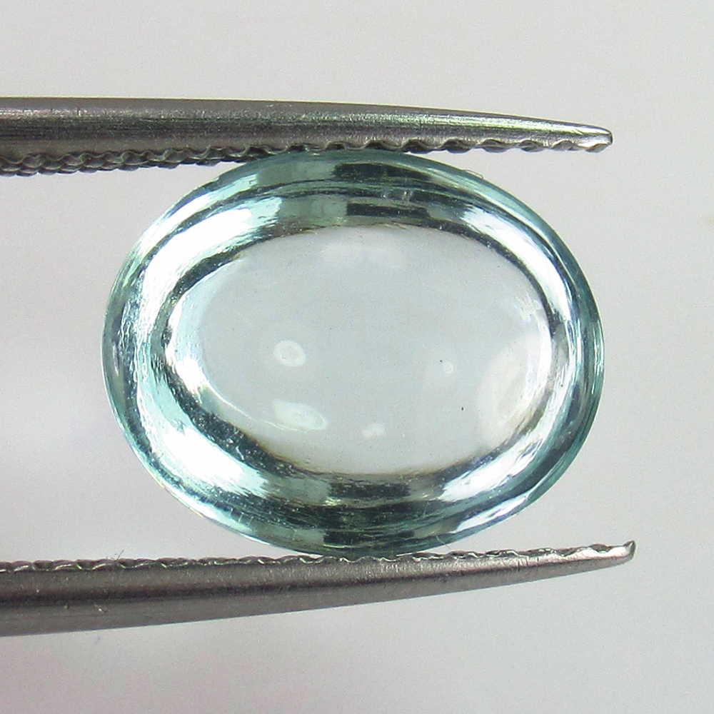3.15 Ct Genuine Blue Aquamarine Oval Cab (1 of 2)