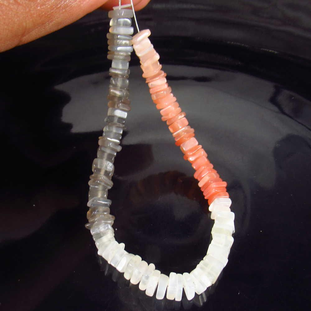 32.86 Ct Genuine 101 Drilled Moonstone Square Beads: No Reserve! Title: 32.86 Ct Genuine 101 Drilled Moonstone Square Beads Stone Clarity: Semi-Transparent Gemstone: Natural Moonstone Beads Carat Weights: 32.86 Size/Dimensions: 4.7x1.6 - 5.2x1.8 mm / 10