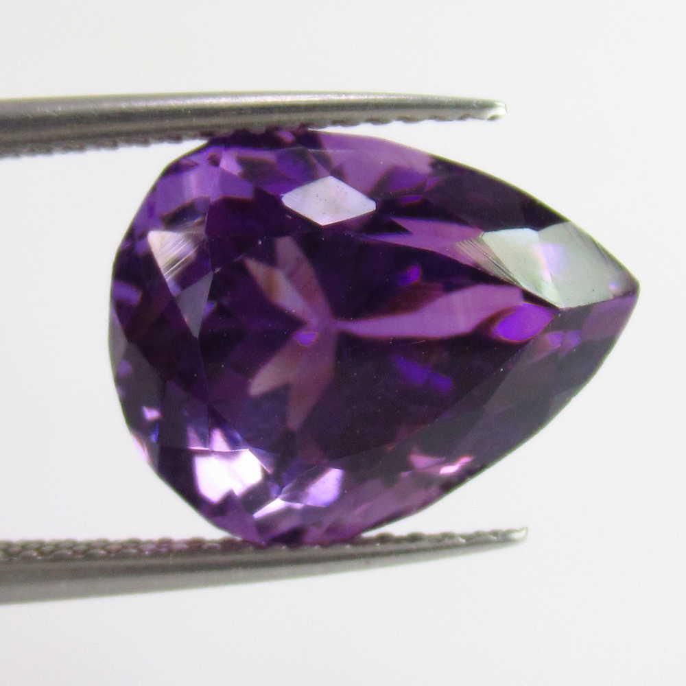 8.11 Ct Genuine Purple Amethyst Pear Cut (1 of 2)