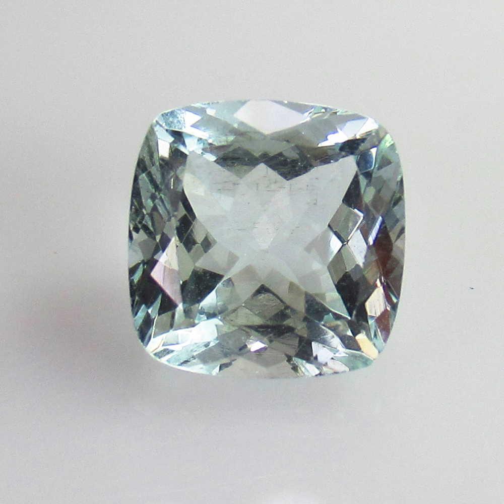 2.95 Ct Genuine Unheated Aquamarine Cushion Cut (1 of 2)