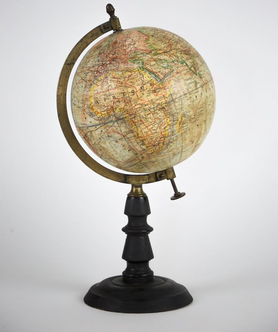 1880's 9" ANTIQUE FRENCH TERRESTRIAL GLOBE Forest (1 of 8)