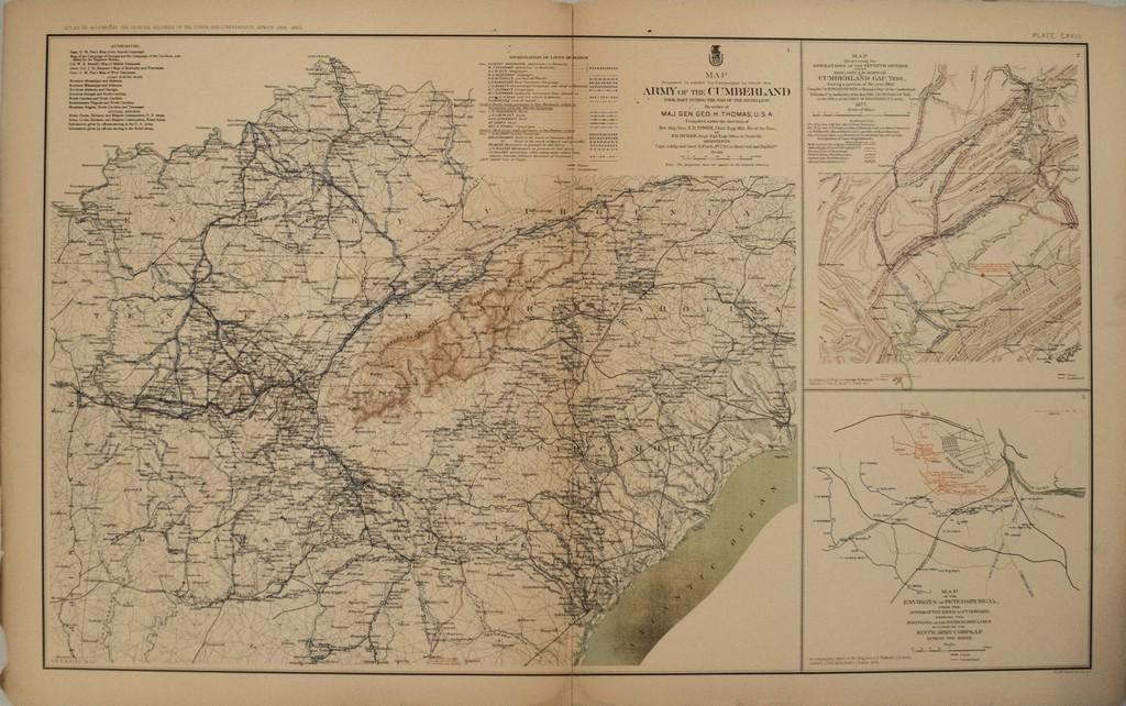 1892 Cowles Civil War Map of Battles of the Army of the (1 of 1)