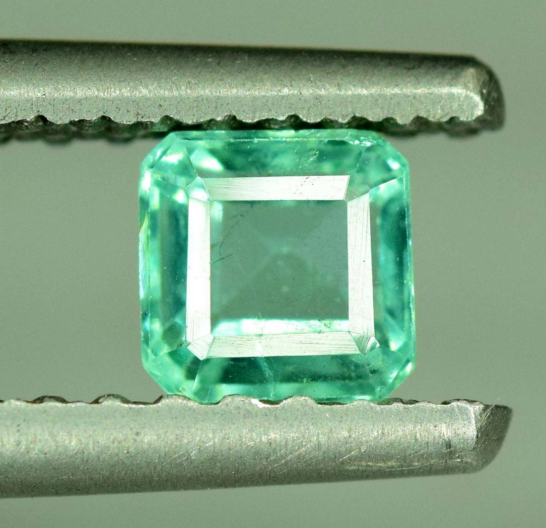 0.55 Carats Eye Clean Square Cut Green Color Emerald (1 of 4)