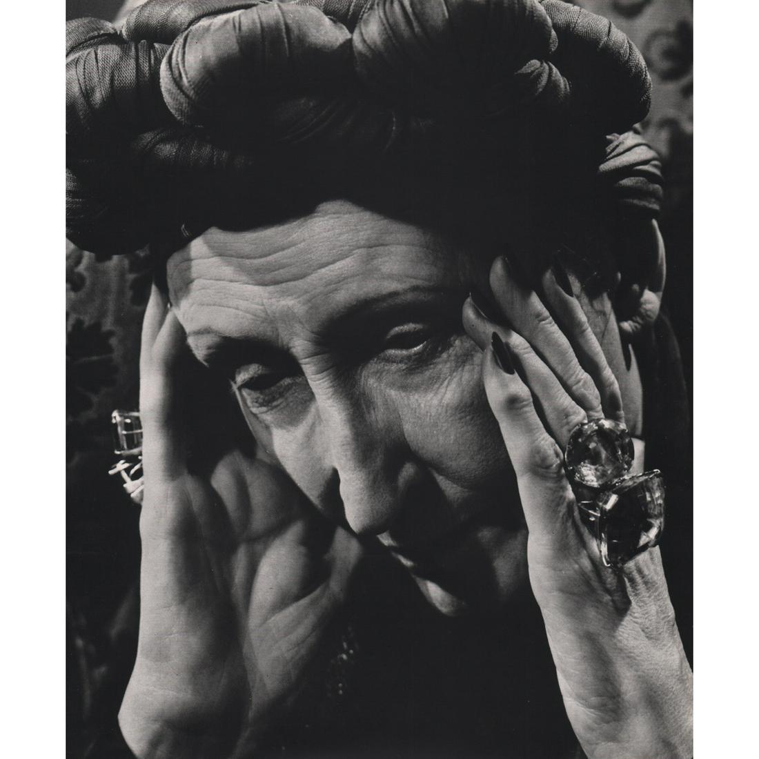 PHILIPPE HALSMAN - Edith Sitwell: Artist: PHILIPPE HALSMAN Print Title: Edith Sitwell Medium: Sheet-Fed Gravure Printed in 1970's Printed in Italy Image Size approx: 11.25 x 9.25 inches Philippe Halsman (1906-1979) was an American por