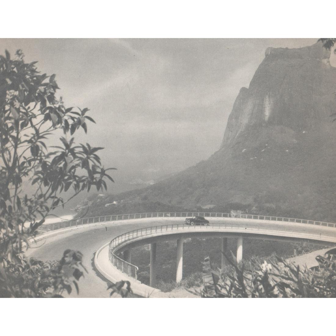 JEAN MANZON - Estrada de Canoas: Artist: JEAN MANZON Print Title: Estrada de Canoas Medium: Sheet-fed Gravure Printing Date: 1950's Printed in France Image Size: 5 x 6.5 inches Jean Manzon (1915-1990) was a French photographer based 