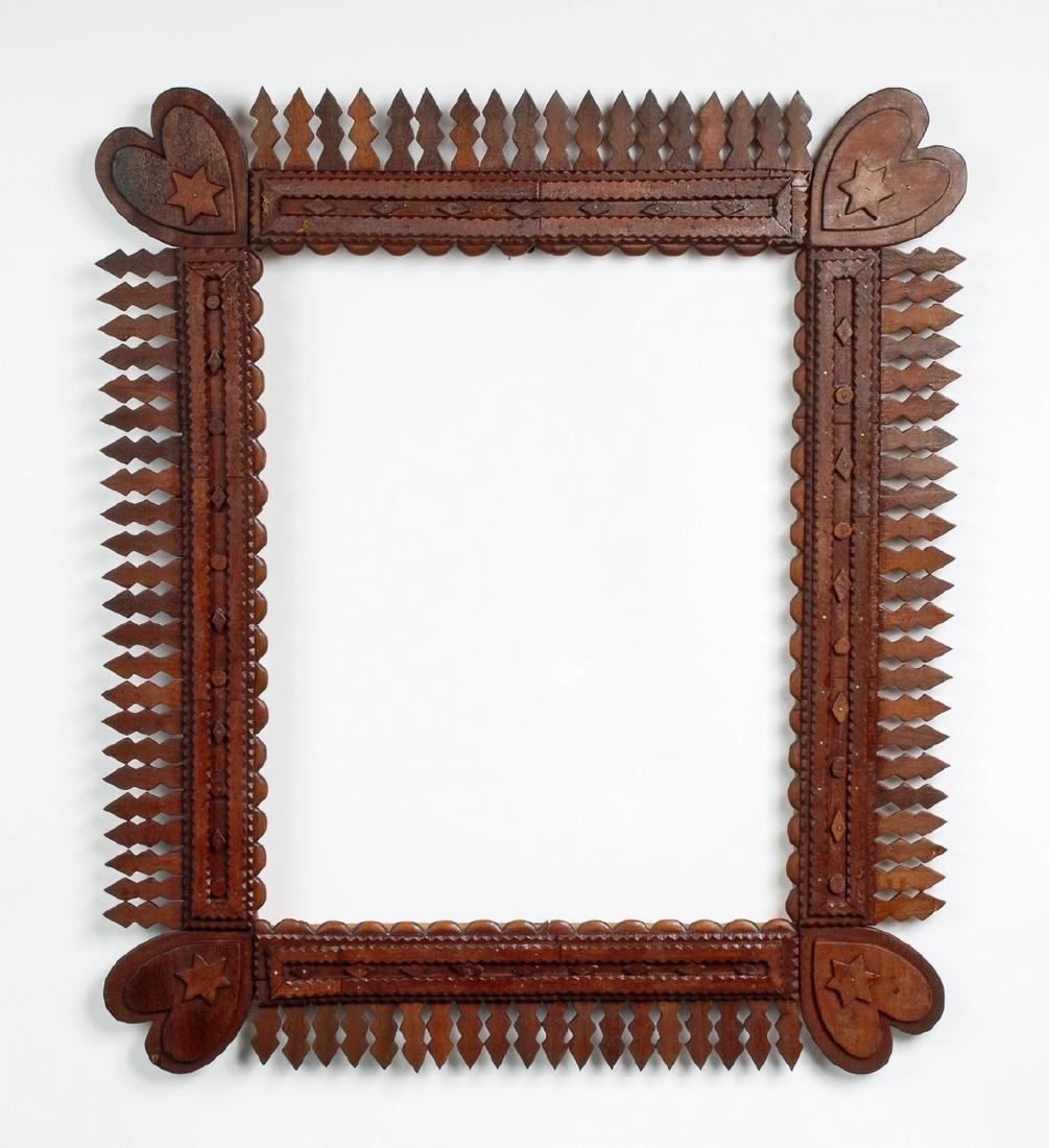 Tramp Art Frame with Points & Hearts (1 of 4)