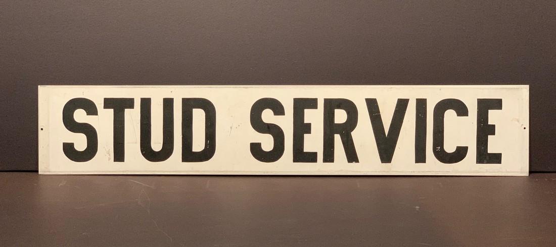c. 1940 STUD SERVICE sign (1 of 3)