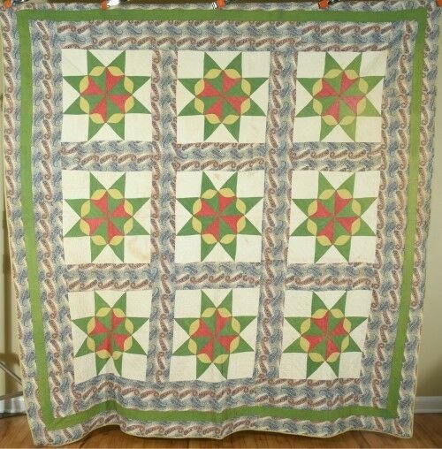 Vintage 1840's Stars Antique Quilt ~Beautiful Paisley (1 of 12)