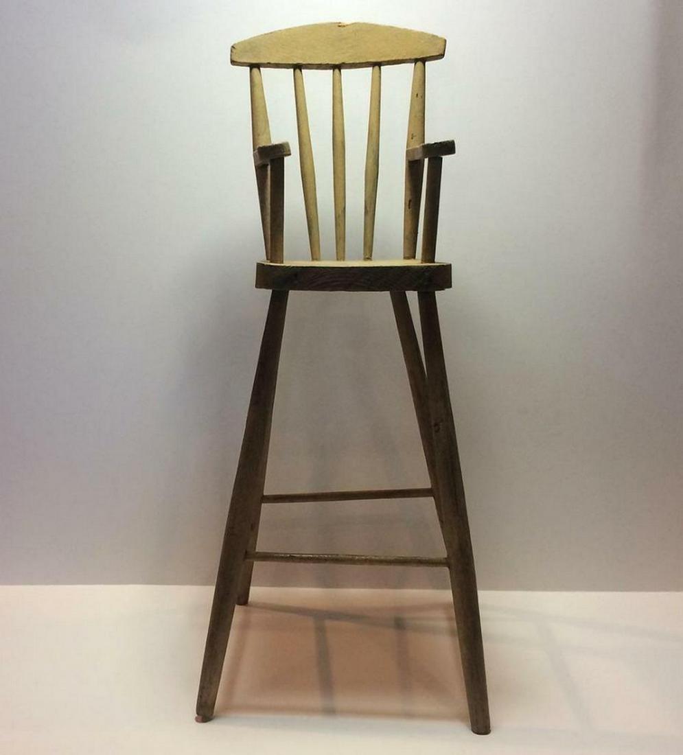 Antique Wooden Doll High Chair