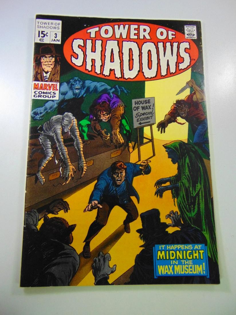 Tower of Shadows #3: No Reserve! Tower of Shadows #3 Shipping: Individual Comics: Flat-rate of $9.99 (1-8 comics) or $19.99 (9+ comics) to anywhere within the contiguous U.S. Short Box lots: Flat-rate of $24.99 for each b